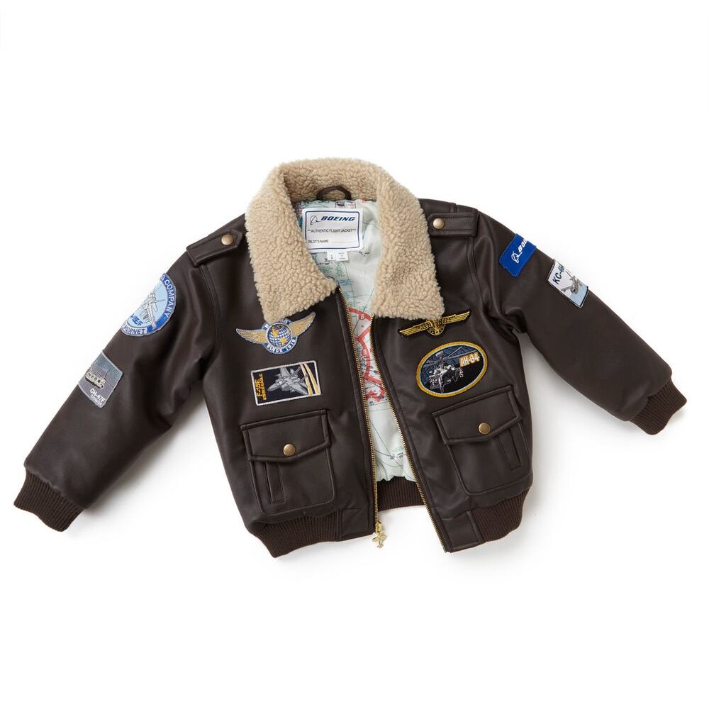 Boeing Classic Aviator Bomber Jacket with Patches Size 14/16 - Picture 12 of 12